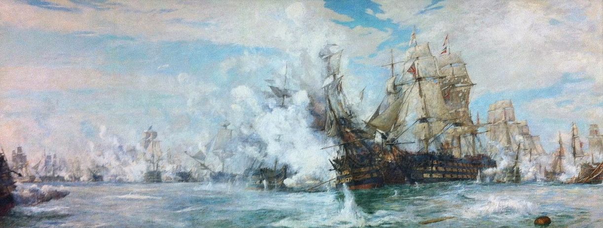 Battle_Of_Trafalgar_By_William_Lionel_Wyllie,_Juno_Tower,_CFB_Halifax_Nova_Scotia