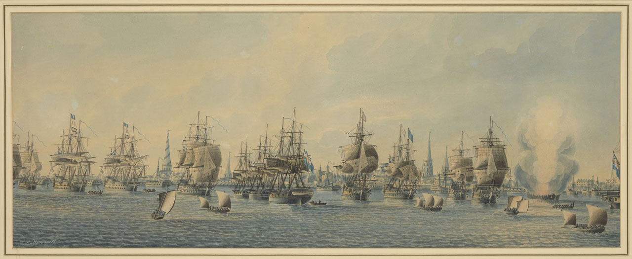 'Admiral Gambier's Action off Copenhagen, 1807"
