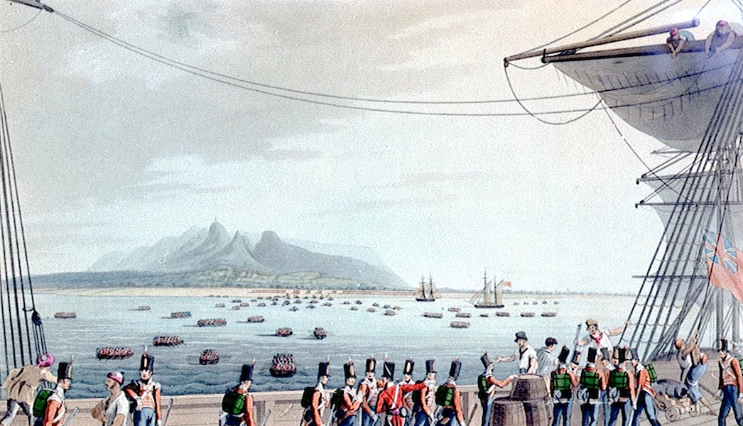 Richard Temple, Landing at Mauritius
